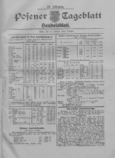 Posener Tageblatt. Handelsblatt 1903.10.14 Jg.42