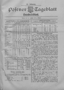 Posener Tageblatt. Handelsblatt 1903.10.15 Jg.42