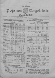 Posener Tageblatt. Handelsblatt 1903.10.16 Jg.42