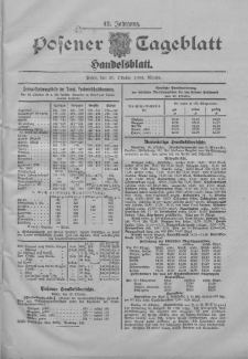 Posener Tageblatt. Handelsblatt 1903.10.20 Jg.42