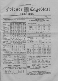 Posener Tageblatt. Handelsblatt 1903.10.21 Jg.42
