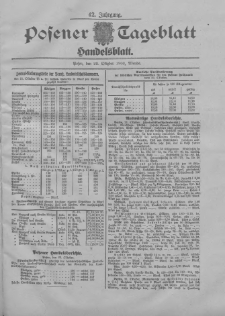 Posener Tageblatt. Handelsblatt 1903.10.22 Jg.42