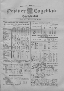 Posener Tageblatt. Handelsblatt 1903.11.04 Jg.42