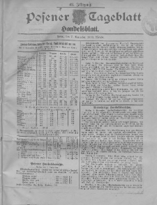 Posener Tageblatt. Handelsblatt 1903.11.07 Jg.42