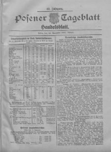 Posener Tageblatt. Handelsblatt 1903.11.12 Jg.42