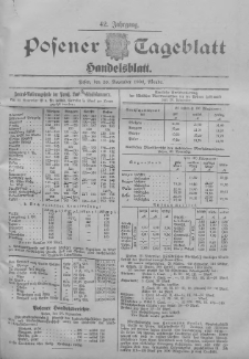 Posener Tageblatt. Handelsblatt 1903.11.20 Jg.42