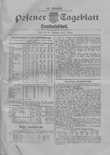Posener Tageblatt. Handelsblatt 1903.11.21 Jg.42