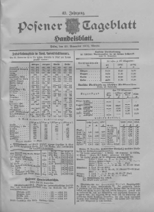 Posener Tageblatt. Handelsblatt 1903.11.23 Jg.42