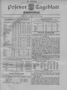 Posener Tageblatt. Handelsblatt 1903.12.01 Jg.42
