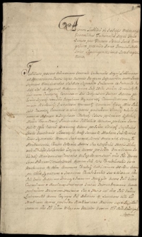 Wyrok Trybunału Lubelskiego skazującego Tomasza Czapskiego, starostę knyszyńskiego, za gwałty i rozboje