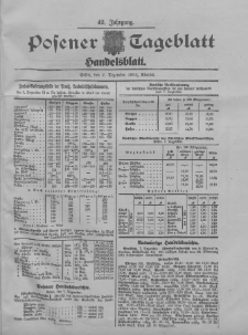 Posener Tageblatt. Handelsblatt 1903.12.07 Jg.42