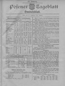 Posener Tageblatt. Handelsblatt 1903.12.19 Jg.42