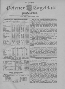 Posener Tageblatt. Handelsblatt 1904.01.02 Jg.42