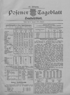 Posener Tageblatt. Handelsblatt 1904.01.05 Jg.42