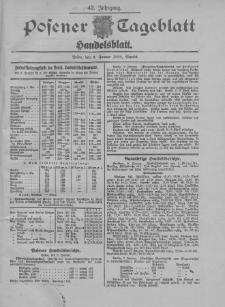 Posener Tageblatt. Handelsblatt 1904.01.09 Jg.42