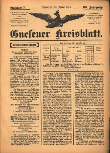 Gnesener Kreisblatt 1914.01.24 Jg.63 Nr7