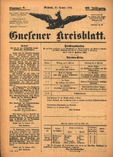 Gnesener Kreisblatt 1914.01.28 Jg.63 Nr8
