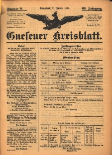 Gnesener Kreisblatt 1914.01.31 Jg.63 Nr9