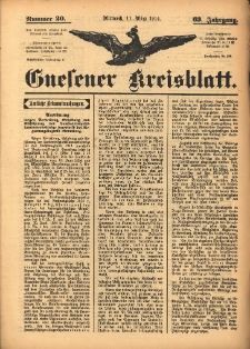 Gnesener Kreisblatt 1914.03.11 Jg.63 Nr20