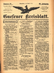 Gnesener Kreisblatt 1914.04.18 Jg.63 Nr31