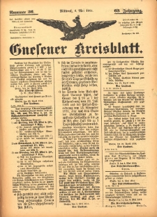 Gnesener Kreisblatt 1914.05.06 Jg.63 Nr36
