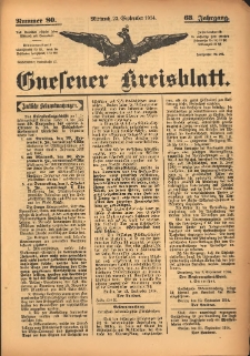 Gnesener Kreisblatt 1914.09.23 Jg.63 Nr80