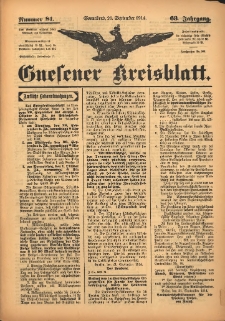 Gnesener Kreisblatt 1914.09.26 Jg.63 Nr81