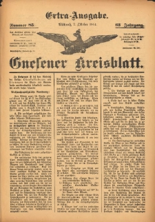 Extra-Ausgabe 1914.10.07 Nr85