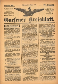 Gnesener Kreisblatt 1914.10.21 Jg.63 Nr90
