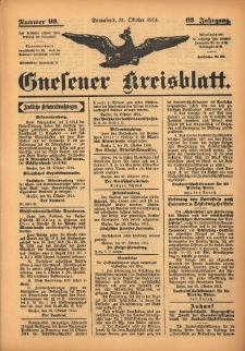 Gnesener Kreisblatt 1914.10.31 Jg.63 Nr93