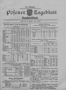 Posener Tageblatt. Handelsblatt 1904.01.15 Jg.42