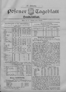 Posener Tageblatt. Handelsblatt 1904.01.21 Jg.42