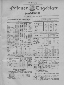 Posener Tageblatt. Handelsblatt 1904.01.22 Jg.42