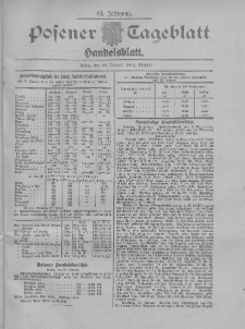 Posener Tageblatt. Handelsblatt 1904.01.26 Jg.42