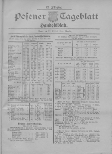 Posener Tageblatt. Handelsblatt 1904.01.29 Jg.42