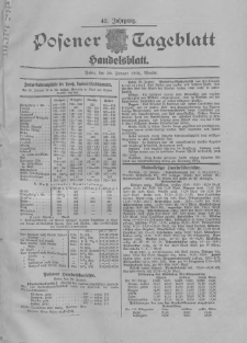 Posener Tageblatt. Handelsblatt 1904.01.30 Jg.42