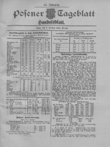 Posener Tageblatt. Handelsblatt 1904.02.02 Jg.42