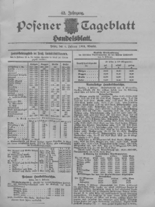 Posener Tageblatt. Handelsblatt 1904.02.04 Jg.42
