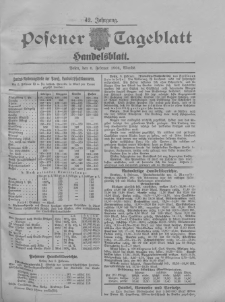 Posener Tageblatt. Handelsblatt 1904.02.06 Jg.42