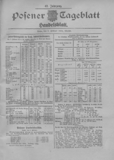 Posener Tageblatt. Handelsblatt 1904.02.08 Jg.42