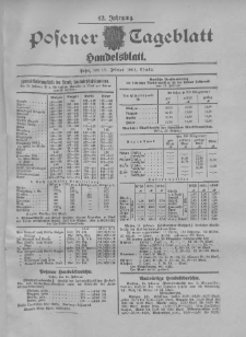 Posener Tageblatt. Handelsblatt 1904.02.15 Jg.42
