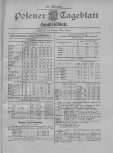 Posener Tageblatt. Handelsblatt 1904.02.19 Jg.42