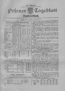 Posener Tageblatt. Handelsblatt 1904.02.20 Jg.42