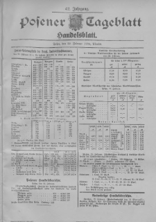 Posener Tageblatt. Handelsblatt 1904.02.22 Jg.42