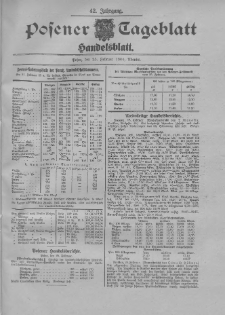 Posener Tageblatt. Handelsblatt 1904.02.25 Jg.42