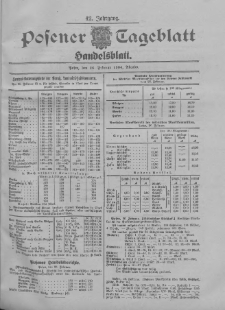 Posener Tageblatt. Handelsblatt 1904.02.26 Jg.42