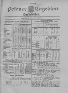 Posener Tageblatt. Handelsblatt 1904.02.29 Jg.42
