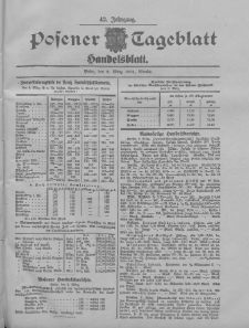 Posener Tageblatt. Handelsblatt 1904.03.03 Jg.42