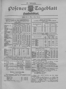 Posener Tageblatt. Handelsblatt 1904.03.04 Jg.42