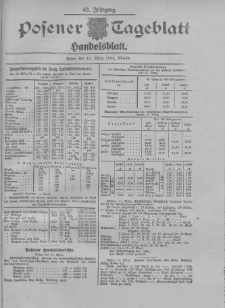 Posener Tageblatt. Handelsblatt 1904.03.11 Jg.42